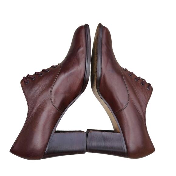 Brown leather Walter Steiger ankle booties sz9 - Picture 5 of 8